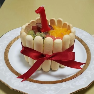 お祝いに！カラフルなフルーツヨーグルトケーキ☆